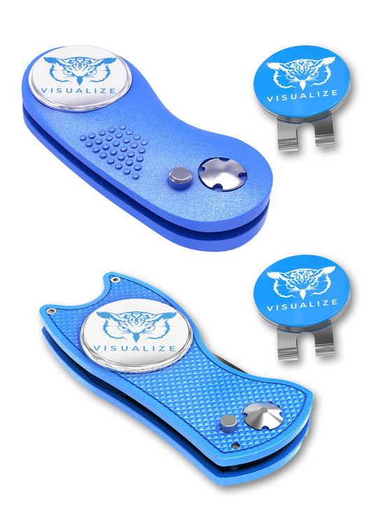 2 visualize divot tools closed, and one open.