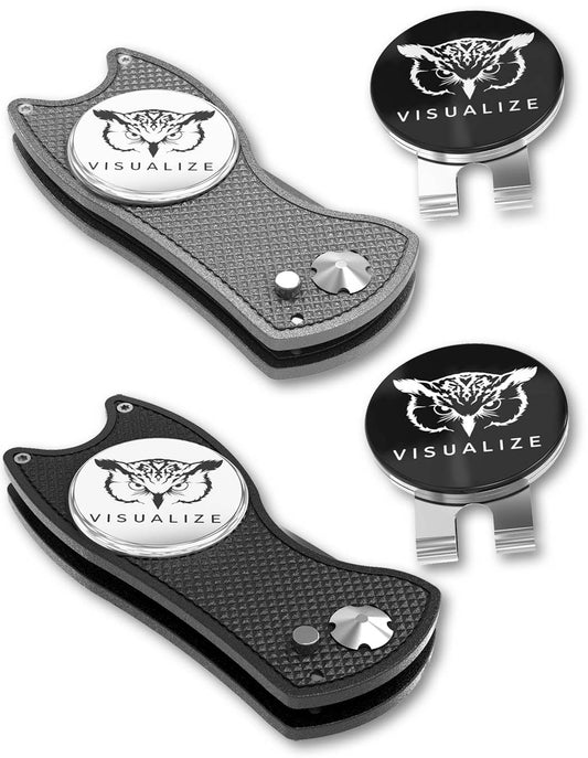 2 visualize divot tools closed, and one open.