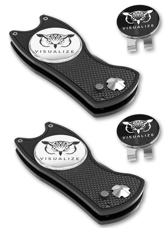 2 visualize divot tools closed, and one open.
