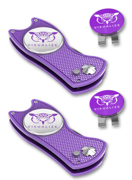 2 visualize divot tools closed, and one open.