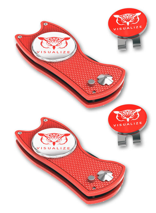 2 visualize divot tools closed, and one open.