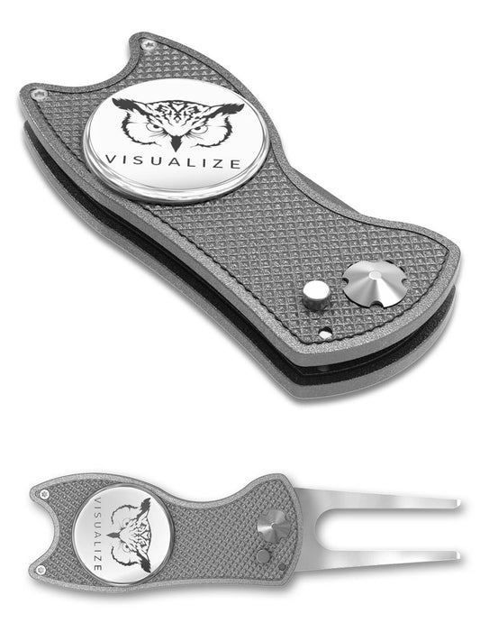 The ORIGINAL TALON | Switchblade-Style Divot Repair Tool - GUN METAL GRAY