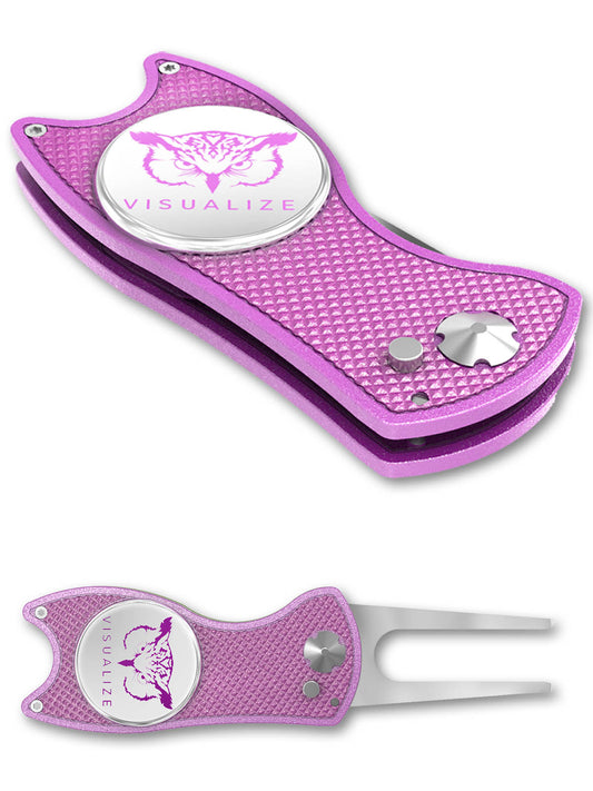 The ORIGINAL TALON | Switchblade-Style Divot Repair Tool - METALIC PINK