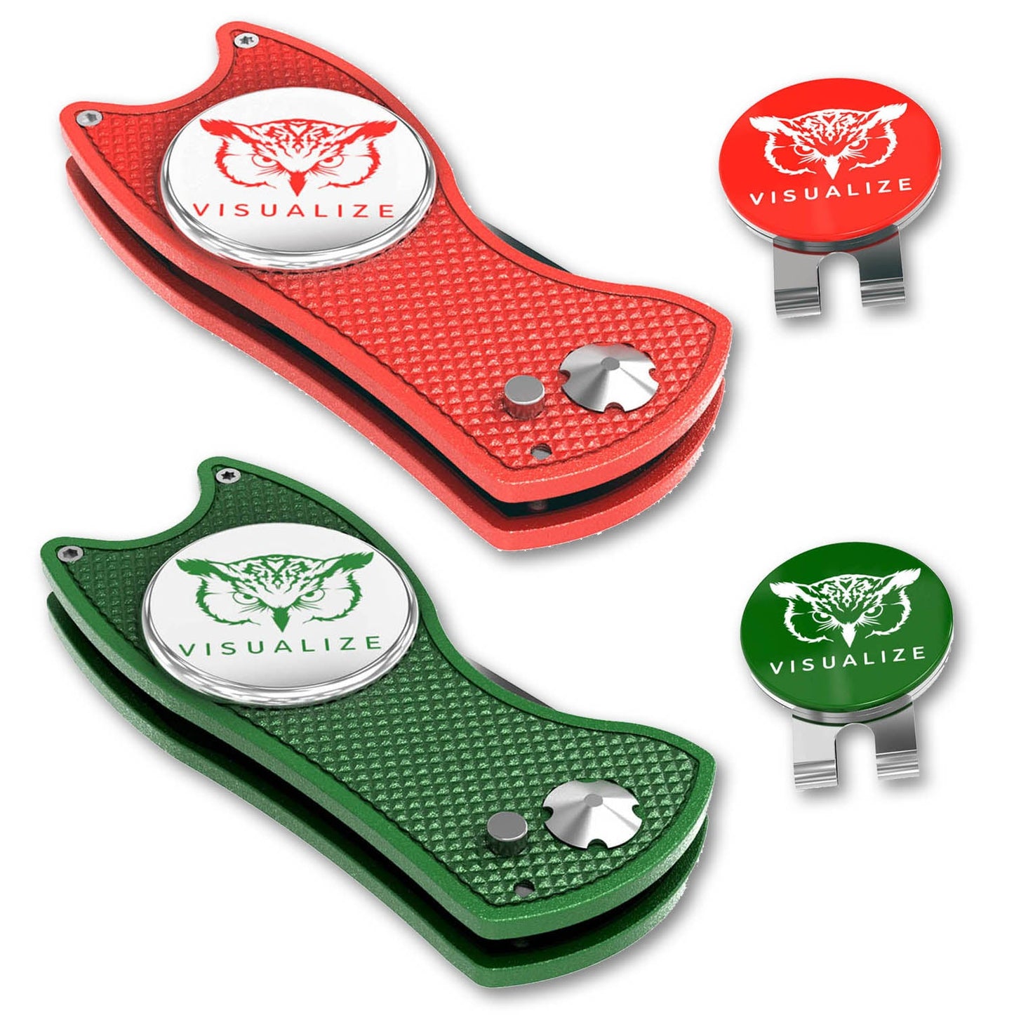 2 visualize divot tools closed, and one open.