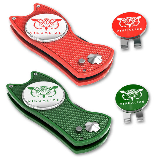 The ORIGINAL TALON PLUS | Switchblade-Style Divot Repair Tool w/ Hat Clip - XMAS MULTI-PACK