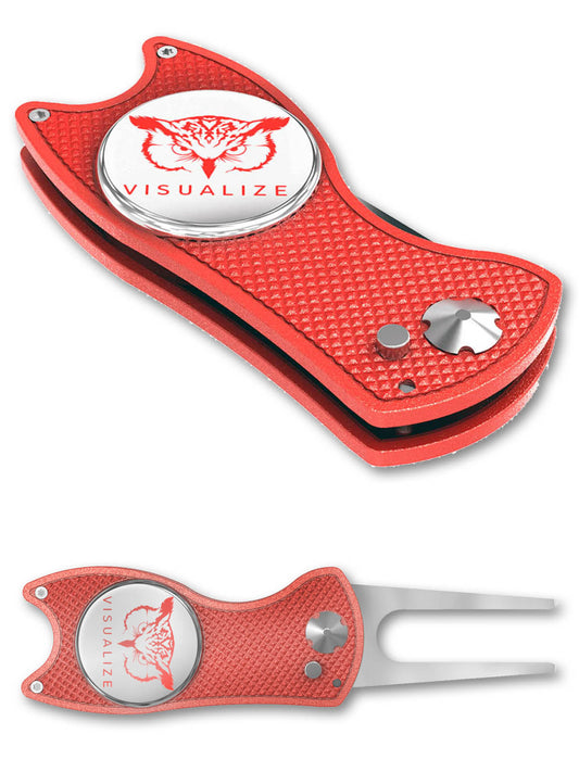 The ORIGINAL TALON | Switchblade-Style Divot Repair Tool - RED