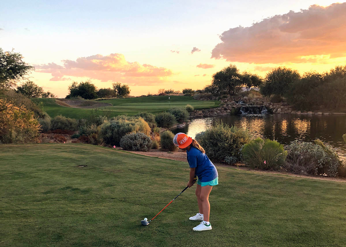 Girl Playing Golf