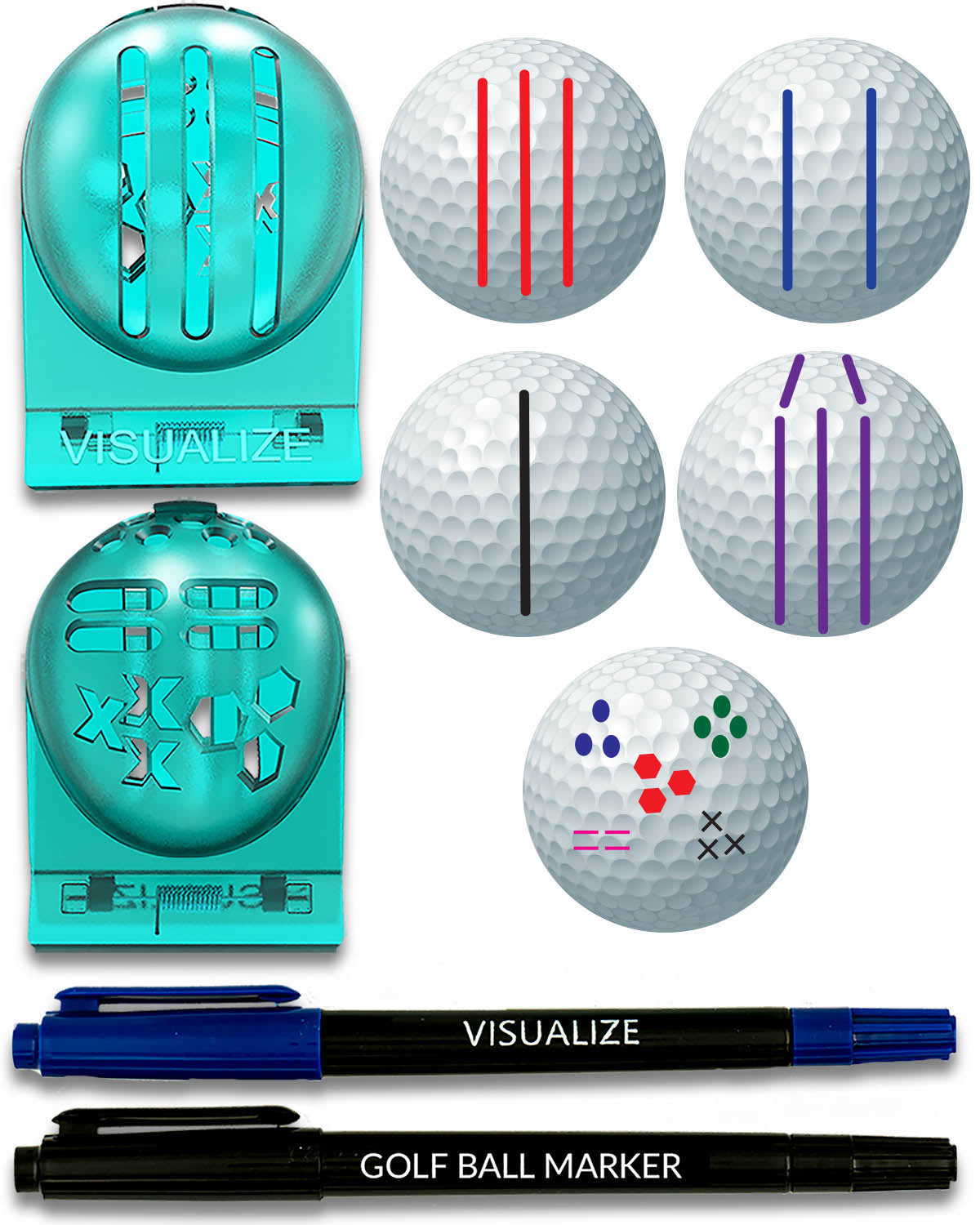 The ORIGINAL TRI-LINE |  Golf Ball Marking Stencil Kit