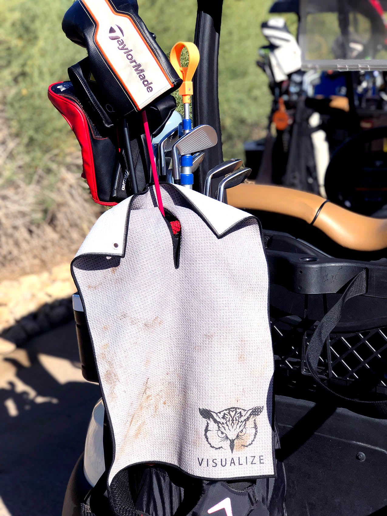 WING | Center-Cut Waffle / Chammy Hybrid Golf Towel