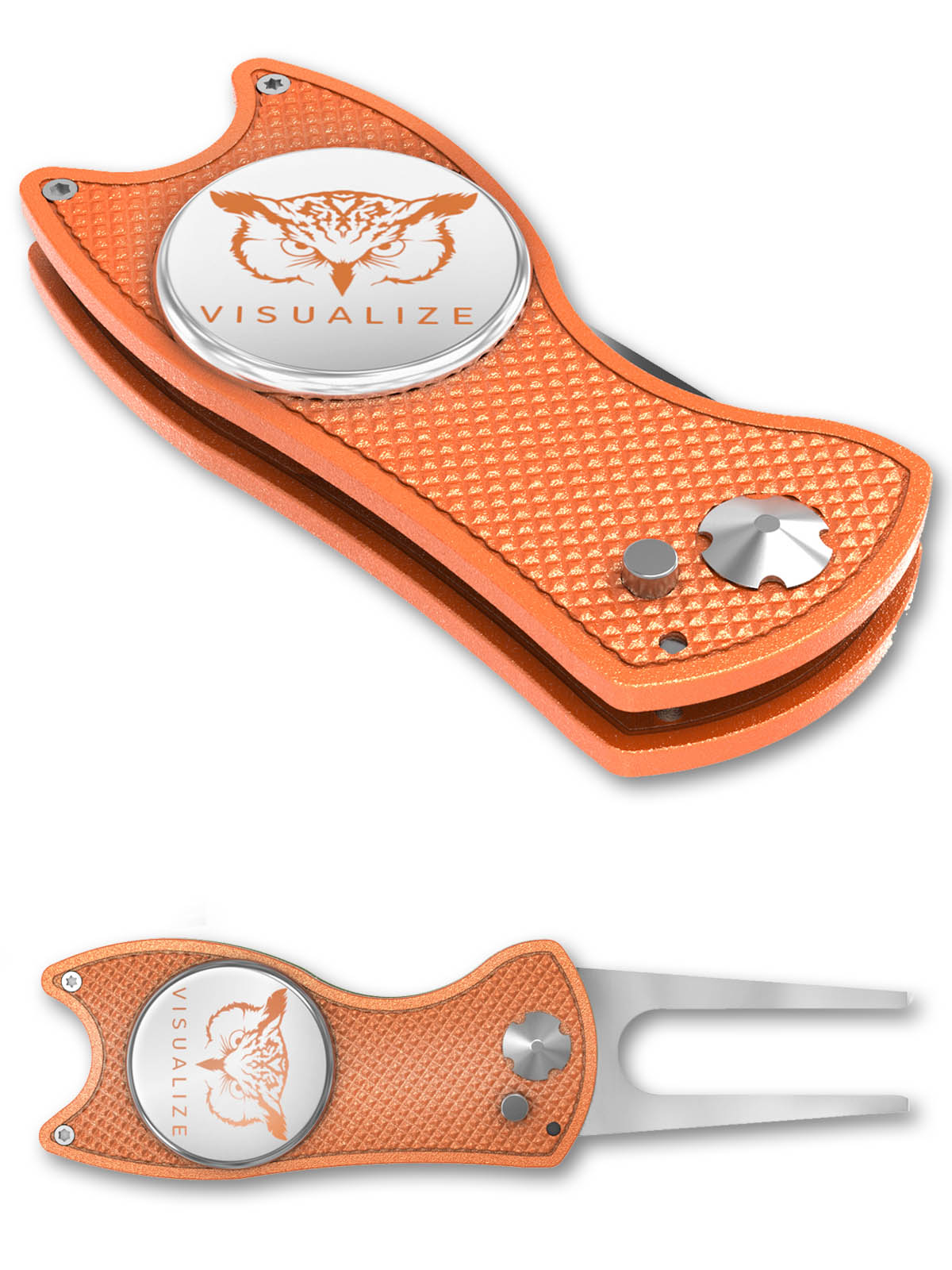 The ORIGINAL TALON | Switchblade-Style Divot Repair Tool - ORANGE